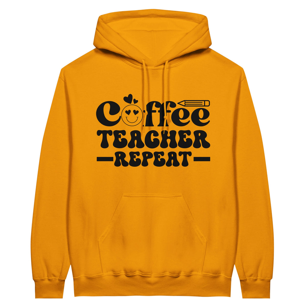 Teaching on a Coffee High - Classic Unisex Pullover Hoodie - Gold - Print Material