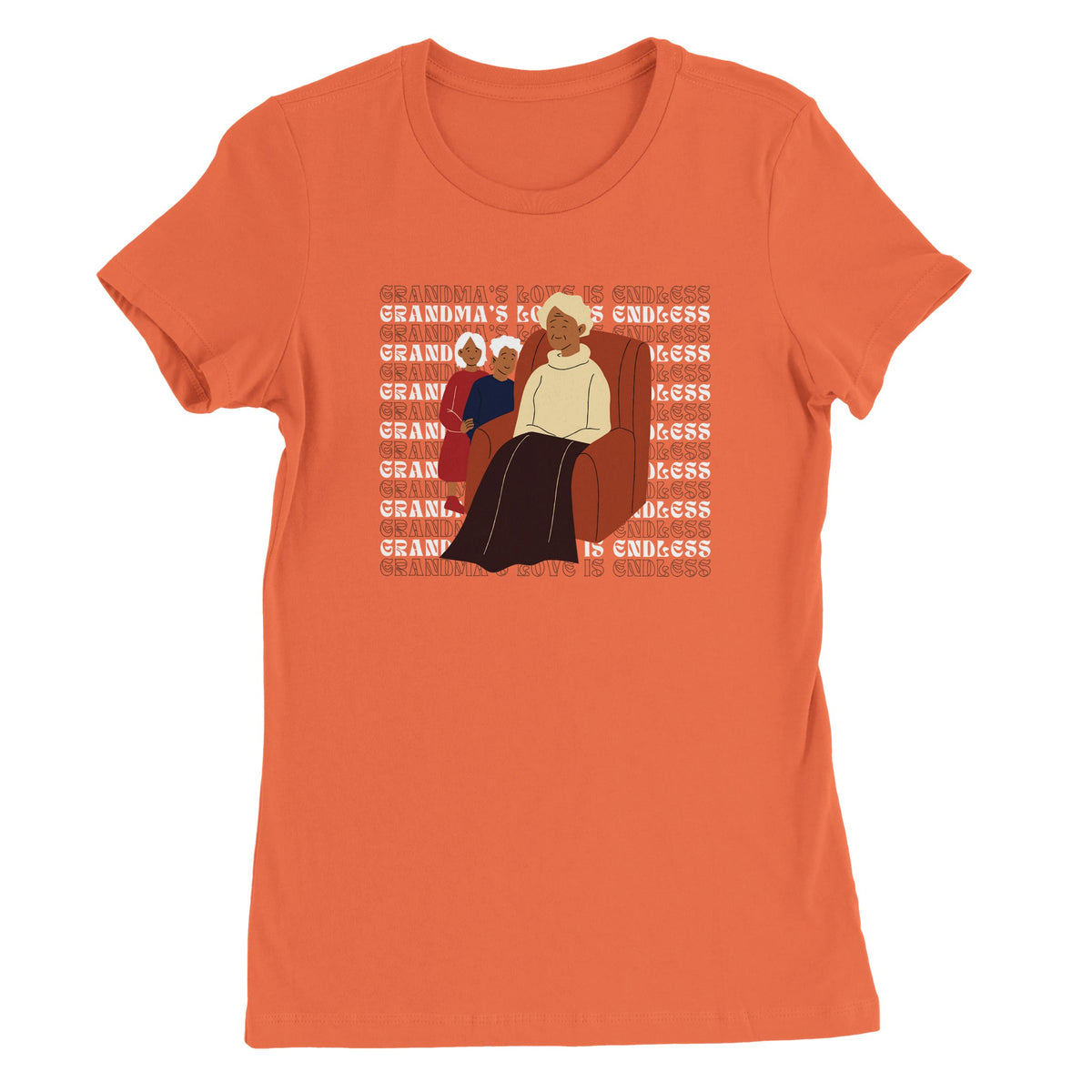 Grandma’s Endless Love Tee – Bella + Canvas - Coral - T-Shirt