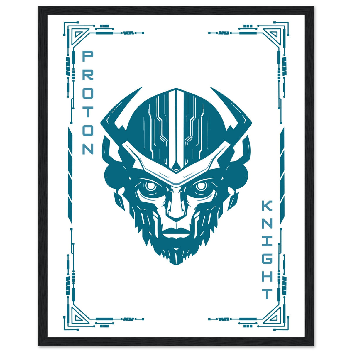 Transform Your Space - "Proton, Neural, Quantum Knights" Poster Set - - Wooden Framed Posters