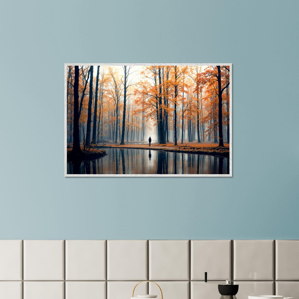 Into the Fog - A Mystical Journey Through Autumn - - Framed Posters