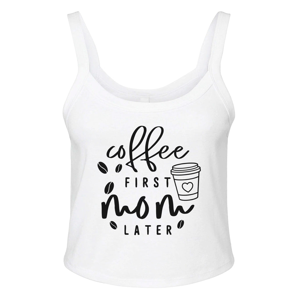 Brew Memories - Start Your Day Right with Our Coffee First Tank-Top - solid wht blend - Tank Tops