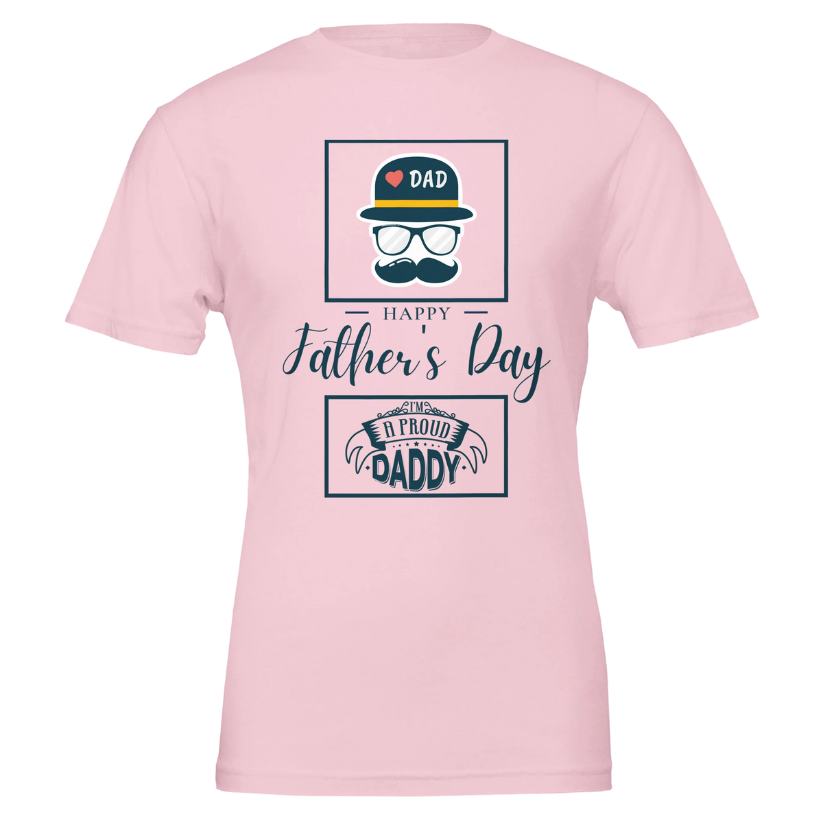 Proud Daddy T-Shirt for Father’s Day - Pink - T-Shirt