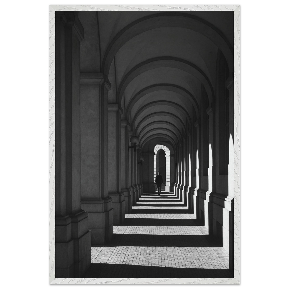 Wooden Framed Poster – Minimalist Architecture Gift - - Wooden Framed Posters