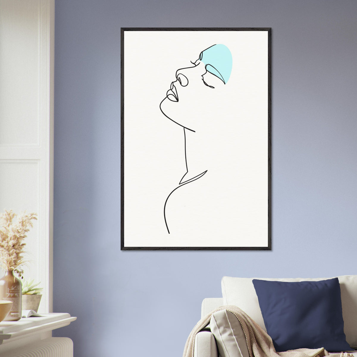 Modern Muse - Abstract Line Art Elegance - - Wooden Framed Posters