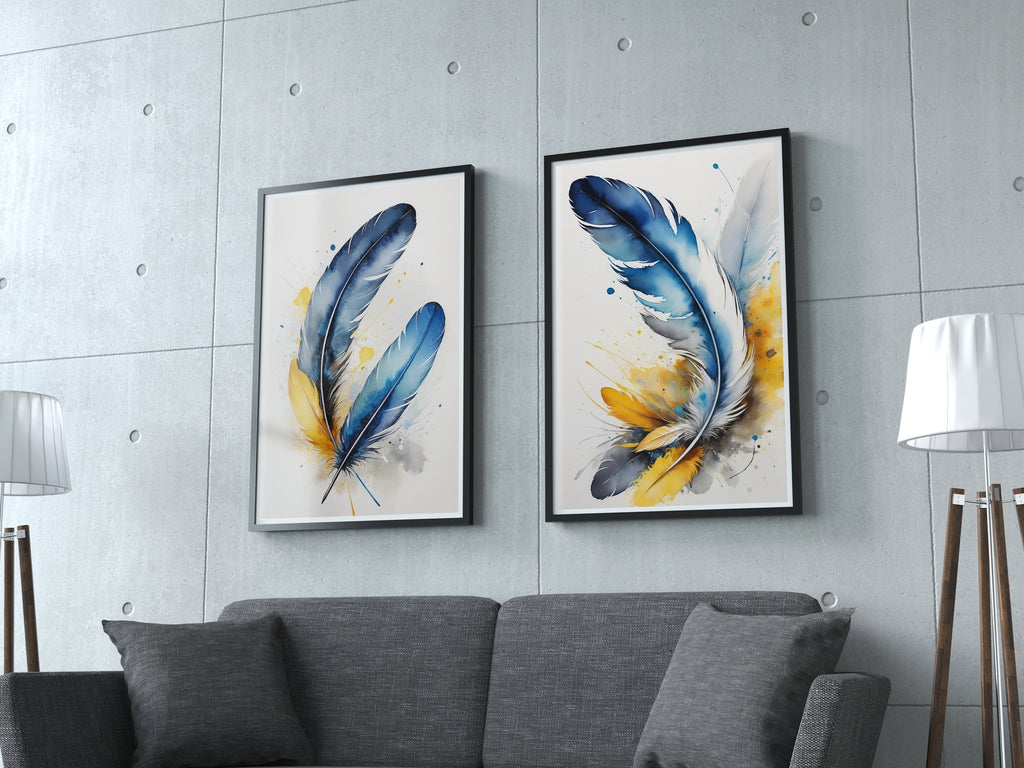 Whispers of Feathered Elegance - - Framed Posters