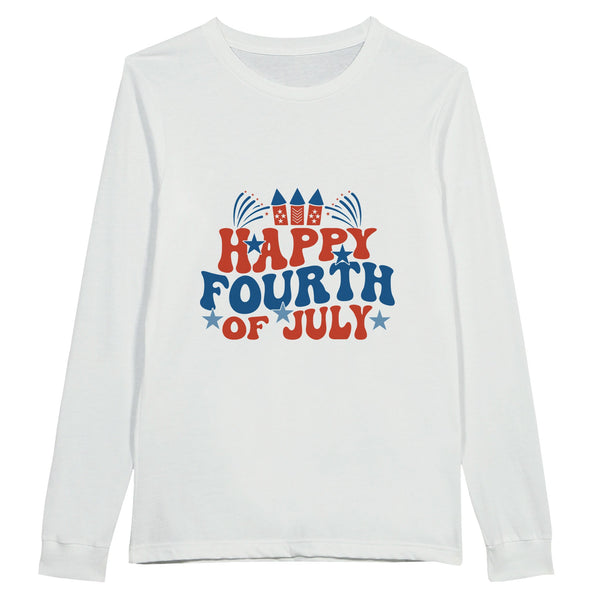 Celebrate in Style - Happy Fourth of July Shirt - White - Sweatshirts