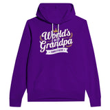 World’s Best Grandpa Hoodie – Bella + Canvas Comfort - Team Purple - Hoodies