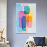 Modern Glow – Color Flow Poster for Creatives - Wood frame - Wooden Framed Posters