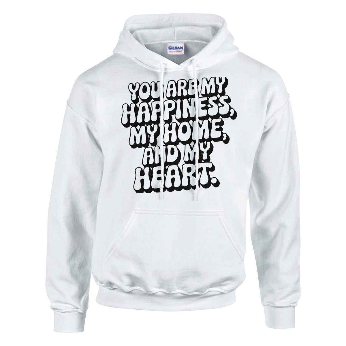 Happiness, Home, and Heart – A Gift for Your Husband - White - Hoodies