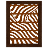 Flowing Lines - Contemporary Wall Art - 13x18 cm 5x7″ Dark wood frame - Wooden Framed Posters