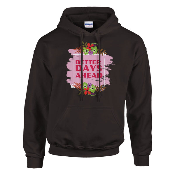 Hope Blooms - Better Days Ahead Hoodie - Dark Chocolate - Pullover Hoodies