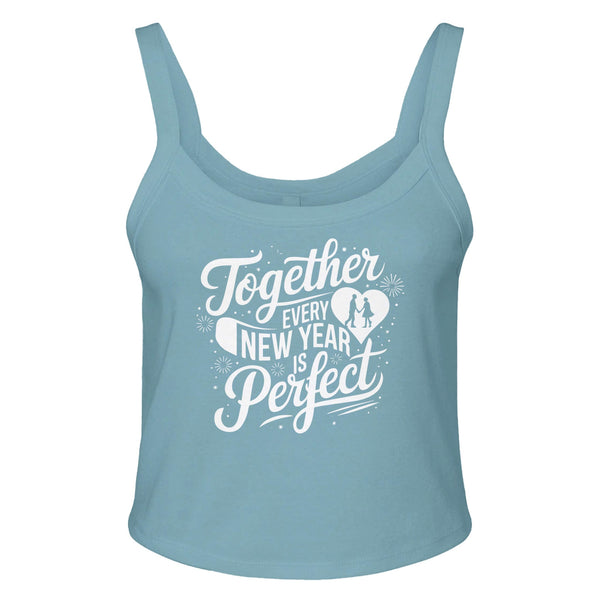 New Year's Eve Love - A Perfect Start - sld baby blu bln - Scoop Tank