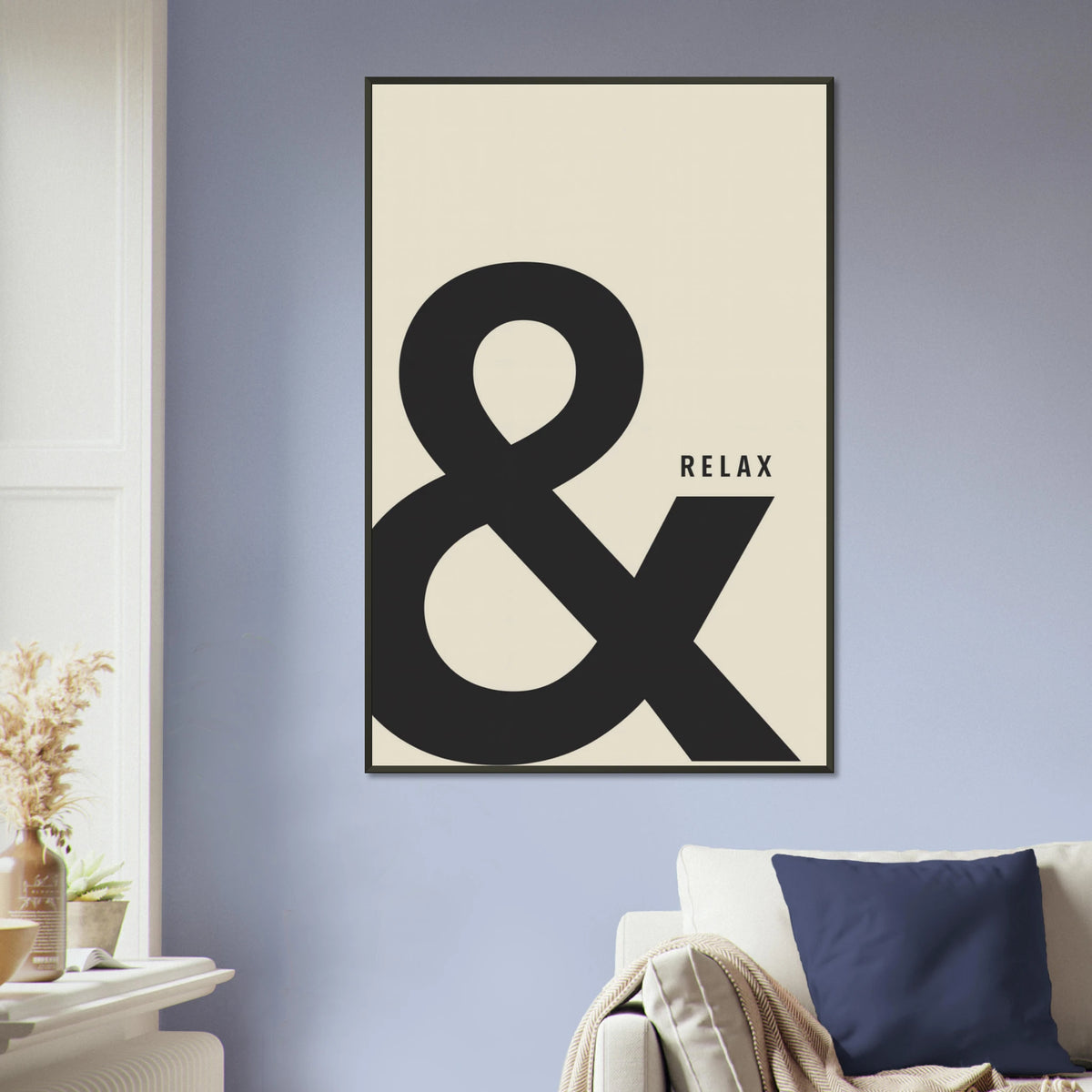 Relax & Breathe – Modern Wall Art Gift - - Metal Framed Posters