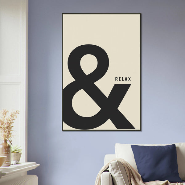 Relax & Breathe – Modern Wall Art Gift - - Metal Framed Posters