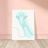 Gentle Giraffe - Minimalist Elegance - 60x80 cm 24x32″ - Posters