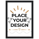 Perfectly Framed - Customizable Matte Paper Poster in Wooden Frame - A4 21x29.7 cm 8x12″ Black frame - Paper Posters