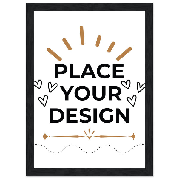 Perfectly Framed - Customizable Matte Paper Poster in Wooden Frame - A4 21x29.7 cm 8x12″ Black frame - Paper Posters