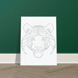 Silent Strength - Canvas Tiger Portrait - 45x60 cm 18x24″ - Canvas Prints