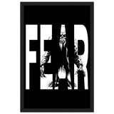 Embrace Fear - Bold Horror Art - 28x43 cm XL (11x17″) Black frame - Wooden Framed Posters