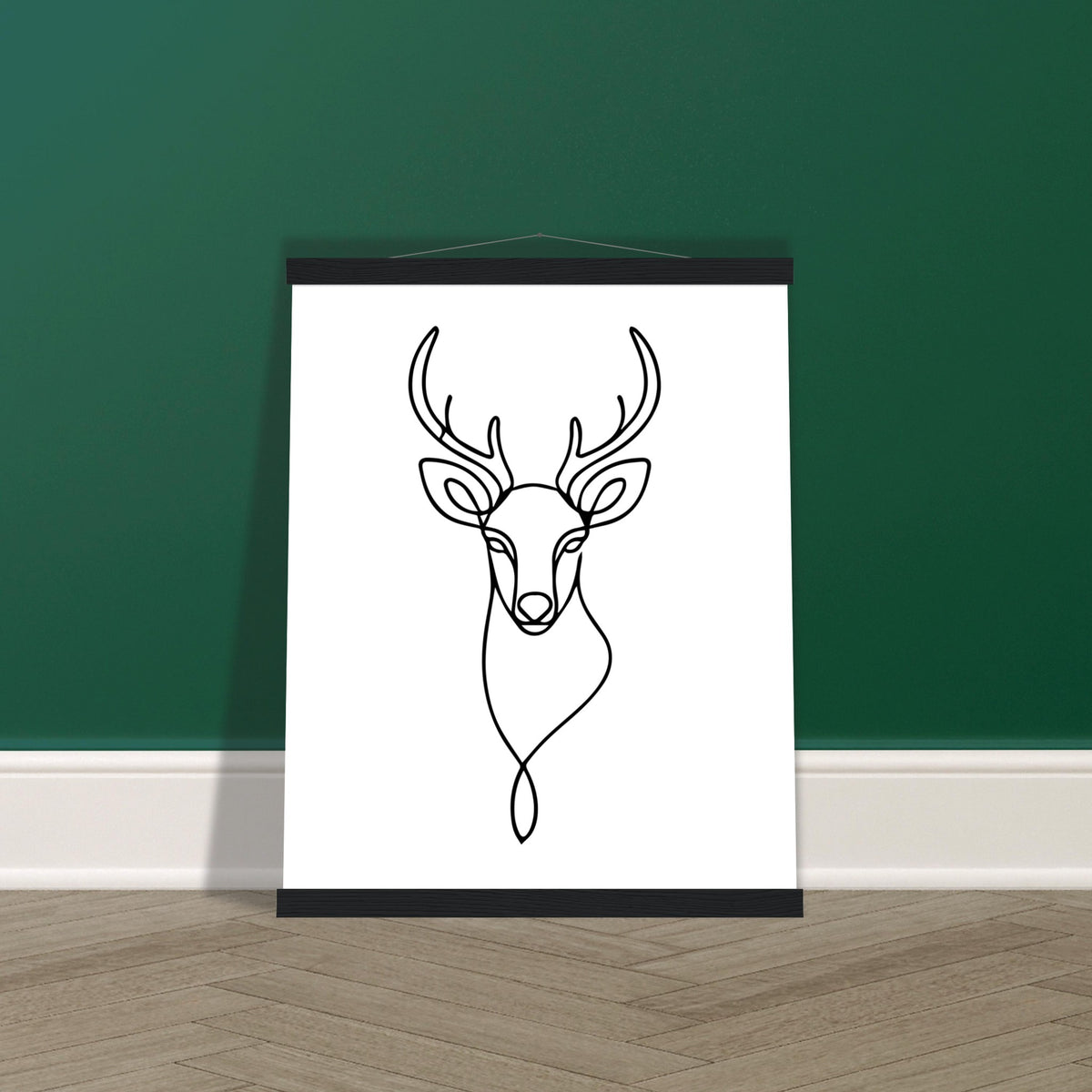 Graceful Lines - Deer Design for Contemporary Spaces - - Posters With Hanger