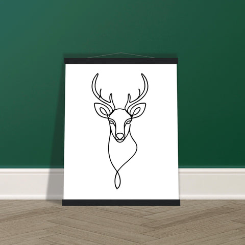 Image of Graceful Lines - Deer Design for Contemporary Spaces