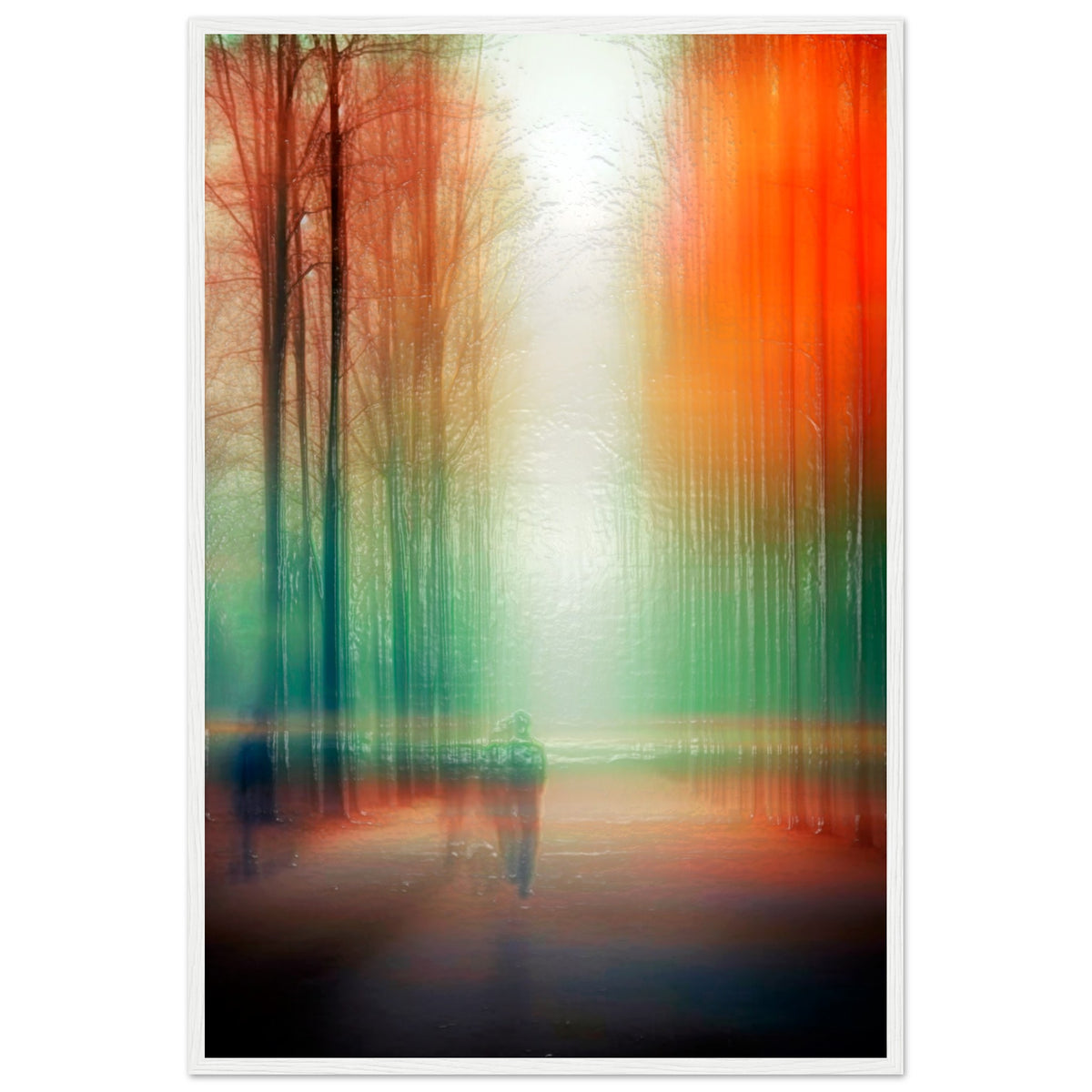 Twilight Walk Through Dreamscape - 60x90 cm 24x36″ White frame - Wooden Framed Posters