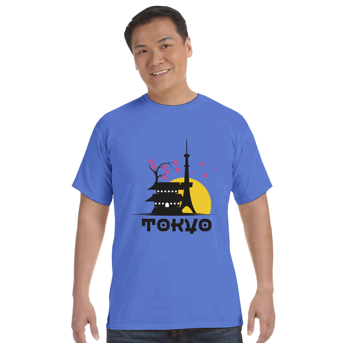 Tokyo Sunset Charm Tee - flo blue - T-Shirts