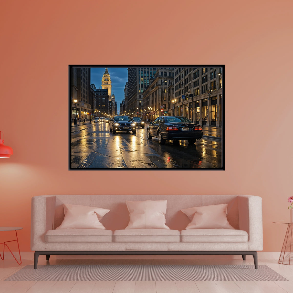 Chicago’s AI Innovative Nightscape - 20x30 - Framed Posters