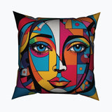 Artistic Flair - Pop Art Face Cushion - - Cushions