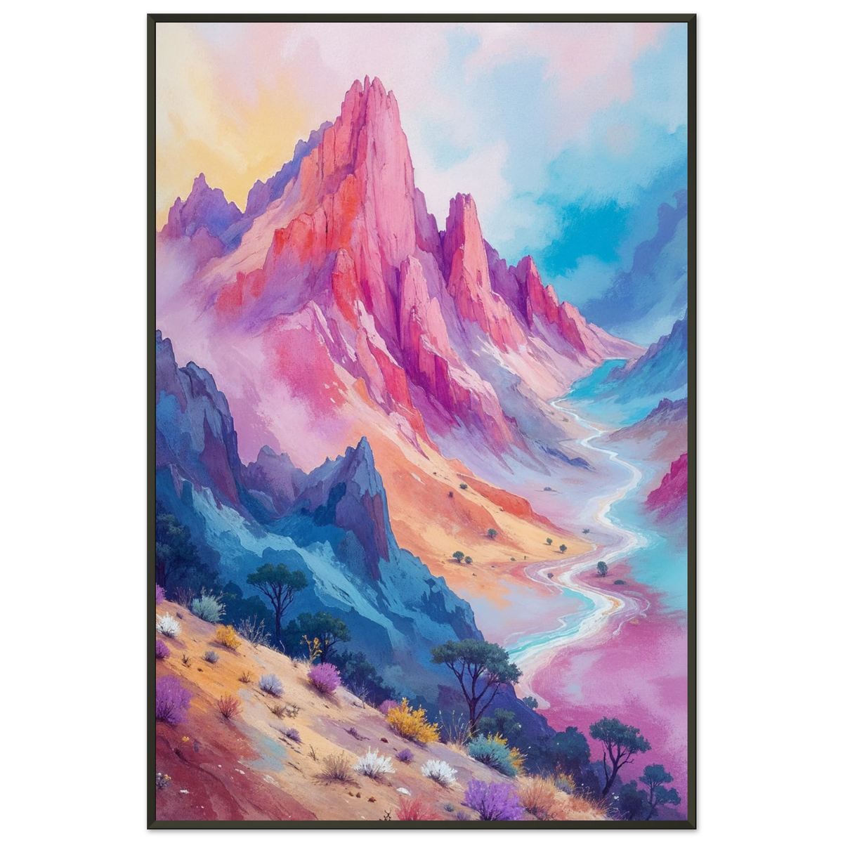 Majestic Peaks - Metal Framed Memory Poster - - Metal Framed Posters