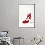 Devil in Red - Iconic Heel Framed Art - 60x90 cm 24x36″ Black frame - Wooden Framed Posters
