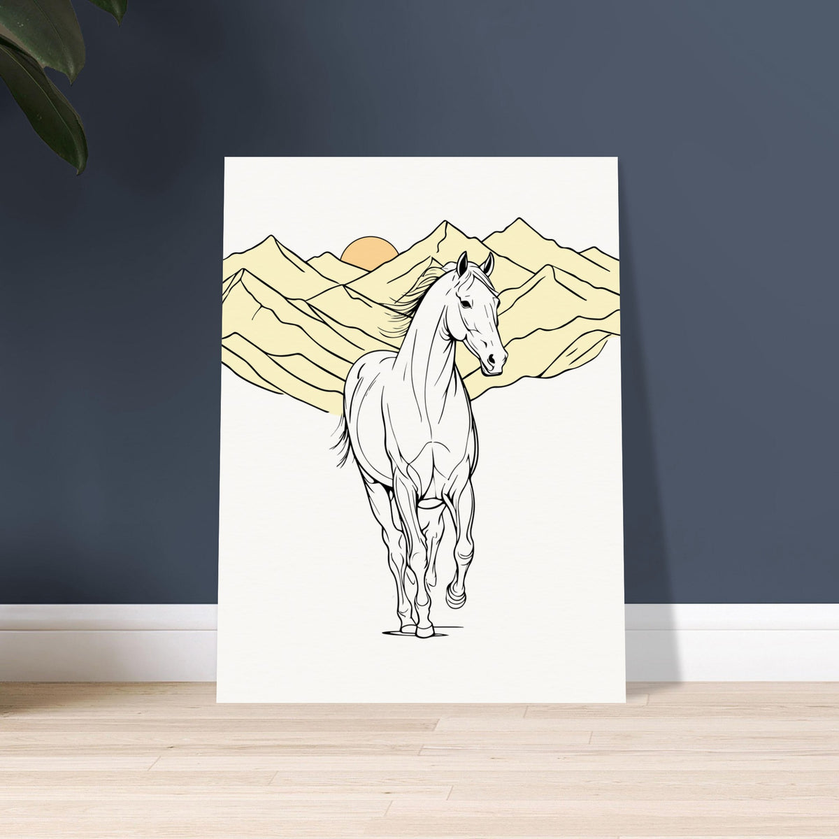 Majestic Freedom - Horse in Mountainous Landscape - 60x80 cm 24x32″ - Posters