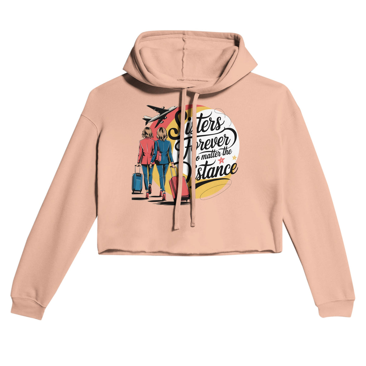 Unbreakable Bond - Sisters, No Matter the Miles - Peach - Hoodies