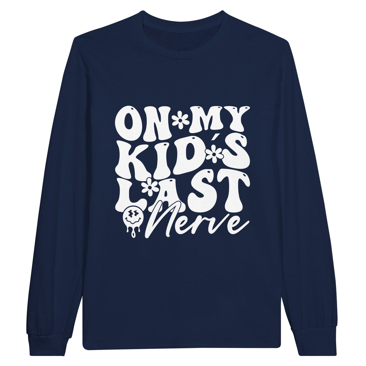 Momma's Last Straw - ON MY KID'S LAST NERVE Emblem Shirt - Navy - Sweatshirt