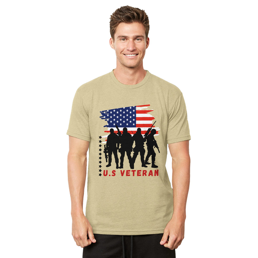 Stars, Stripes & Sacrifice - Crewneck T-Shirt - Natural - T-shirts