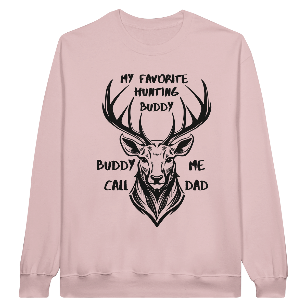 In the Wild - My Favorite Hunting Buddy Edition Tee - Light Pink - Long Sleeve T-shirts