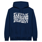 Classic Sarcasm Hoodie – Embrace Your Wit with Style - Navy - Hoodies