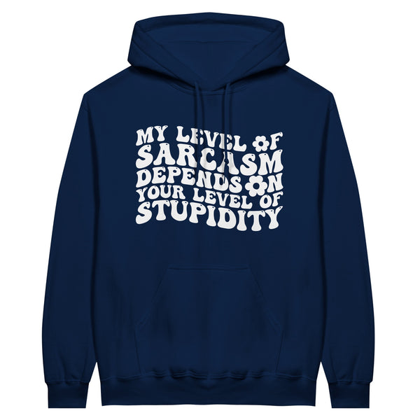 Classic Sarcasm Hoodie – Embrace Your Wit with Style - Navy - Hoodies