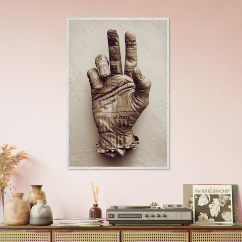 Image of Peaceful Layers - Vintage Newsprint in 3D