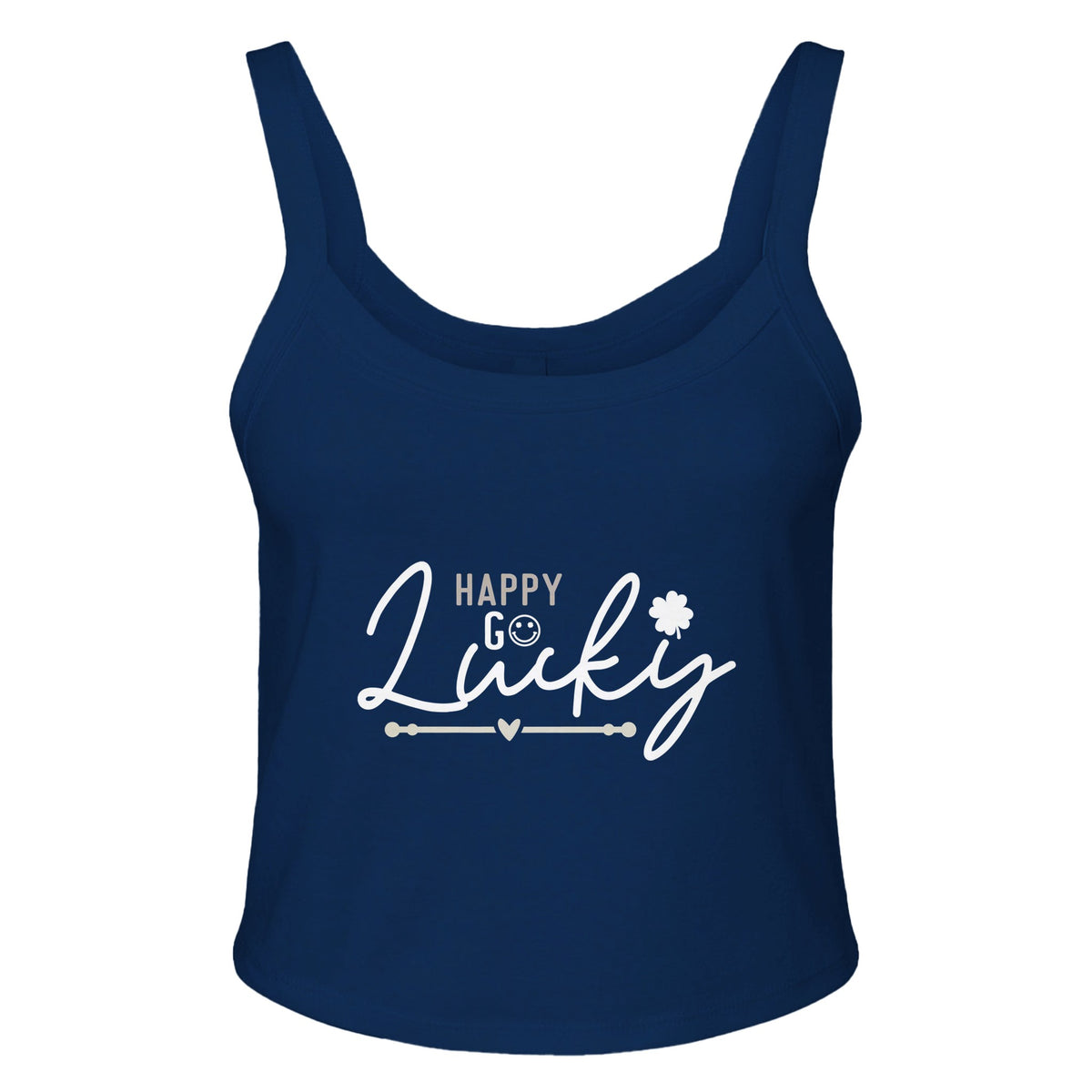 Happy-Go-Lucky - Radiate Positivity - solid navy blend - Tank Tops