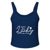 Happy-Go-Lucky - Radiate Positivity - solid navy blend - Tank Tops