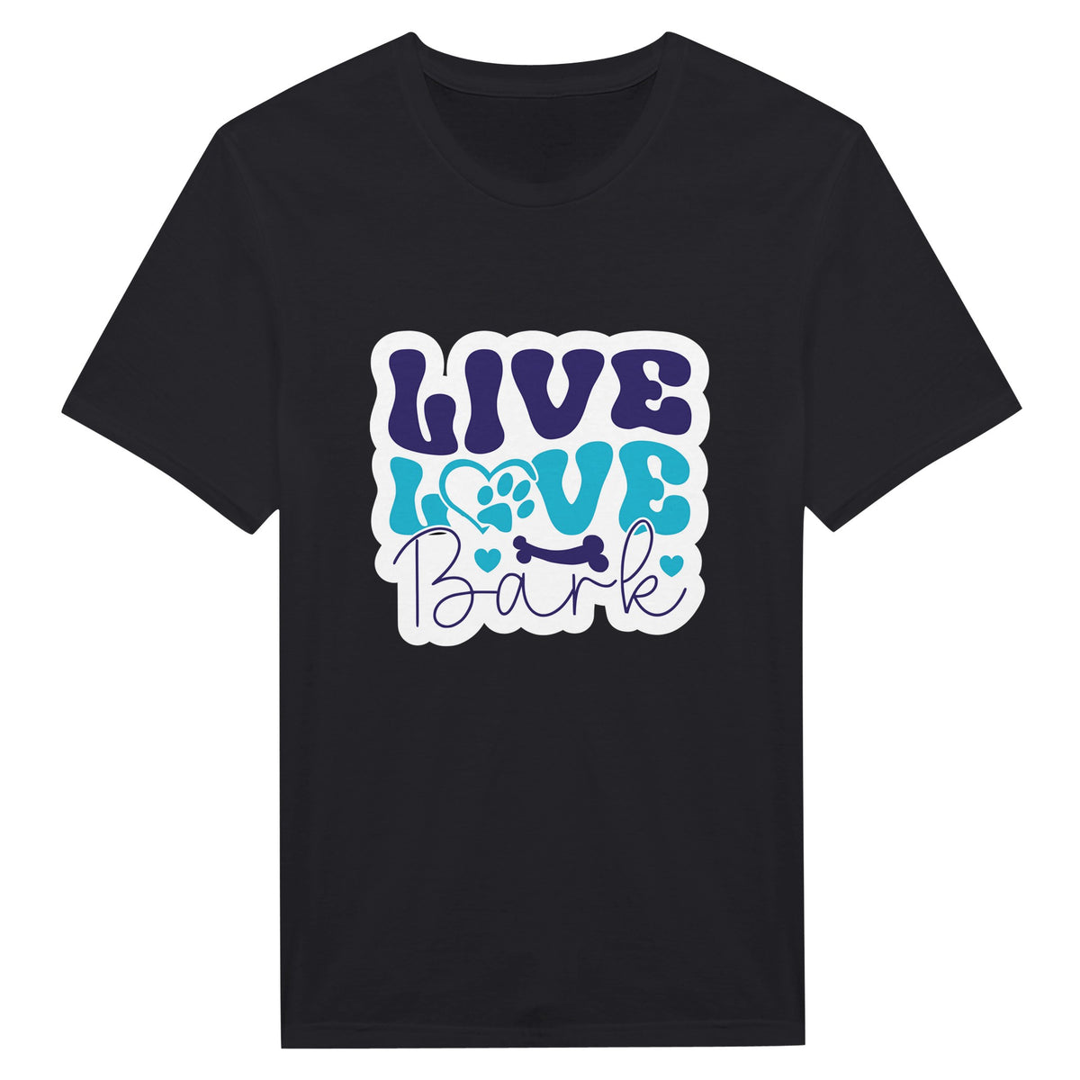 Live, Love, Bark - Wearable Wisdom for the Heart - Black - Print Material