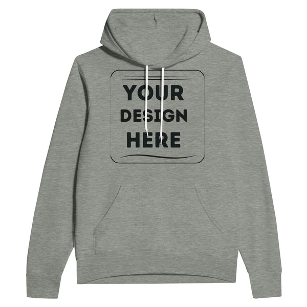 Perfect Fit - Ribbed-Knit Customizable Unisex Pullover Hoodie - Athletic Heather - Pullover Hoodies