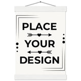 Elevate Your Space - Customizable Premium Matte Paper Poster with Hanger - A4 21x29.7 cm 8x12″ White wall hanger - Wooden Framed Posters