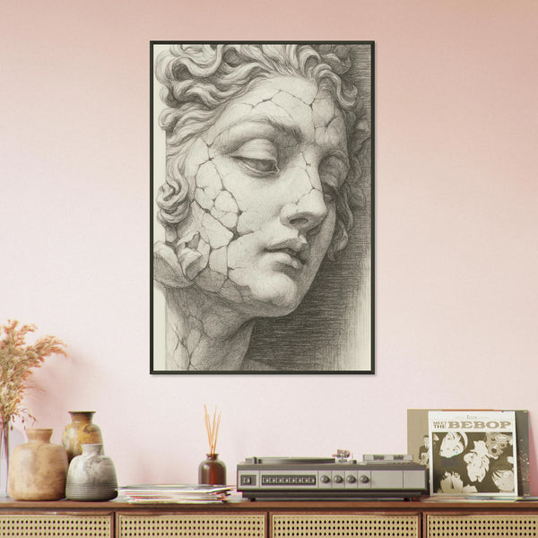 Beauty in Decay – Sculpture Metal Framed Poster Gift - - Metal Framed Posters