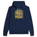 In Your Smile, I Find My Peace – A Gift of Love for Him - Navy - Hoodies