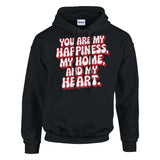 Happiness, Home, and Heart – A Gift for Your Husband - Black - Hoodies