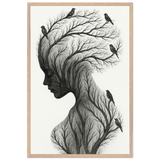 Whispering Branches – Wooden Framed Poster Keepsake - Wood frame - Wooden Framed Posters