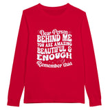 Embrace Your Worth - Encouraging Quotes on Cotton - Red - Sweatshirts