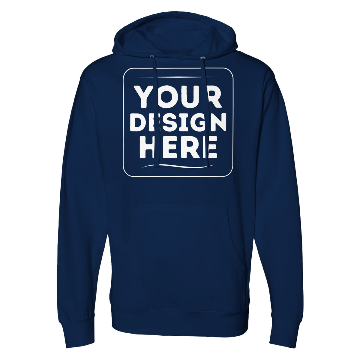 Everyday Essential - Men's Midweight Fleece Hoodie - Classic Navy - Fleece Hoodies